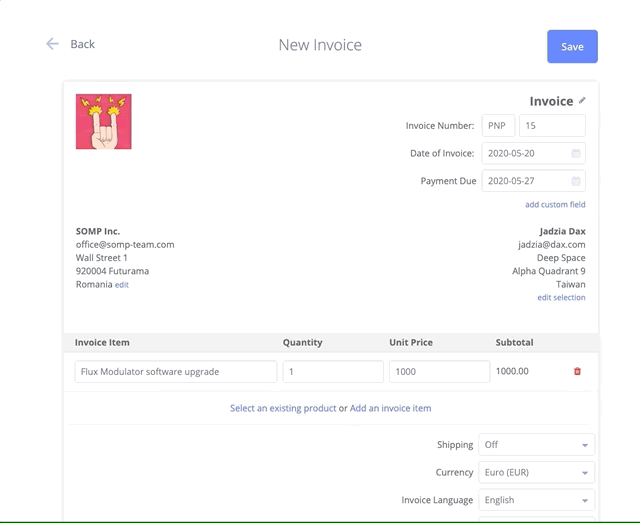 Release 5.5 - Create Invoices with Payment Links